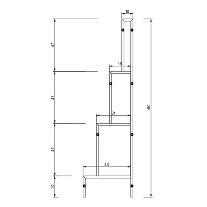 Multi-tiered Metal and Wood Plant Stand – Modern Indoor and Outdoor Garden Shelf